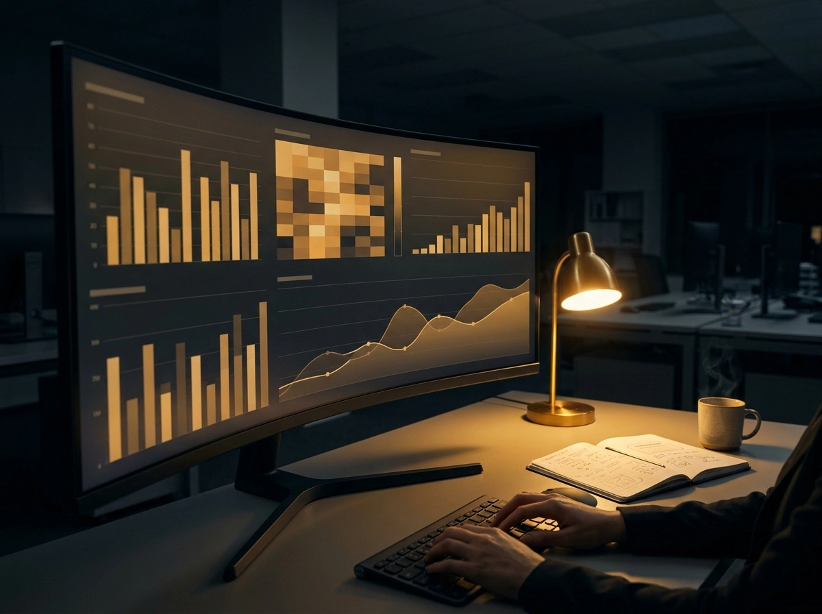Data dashboard showing DGOJ enforcement statistics and European gambling market metrics for 2026