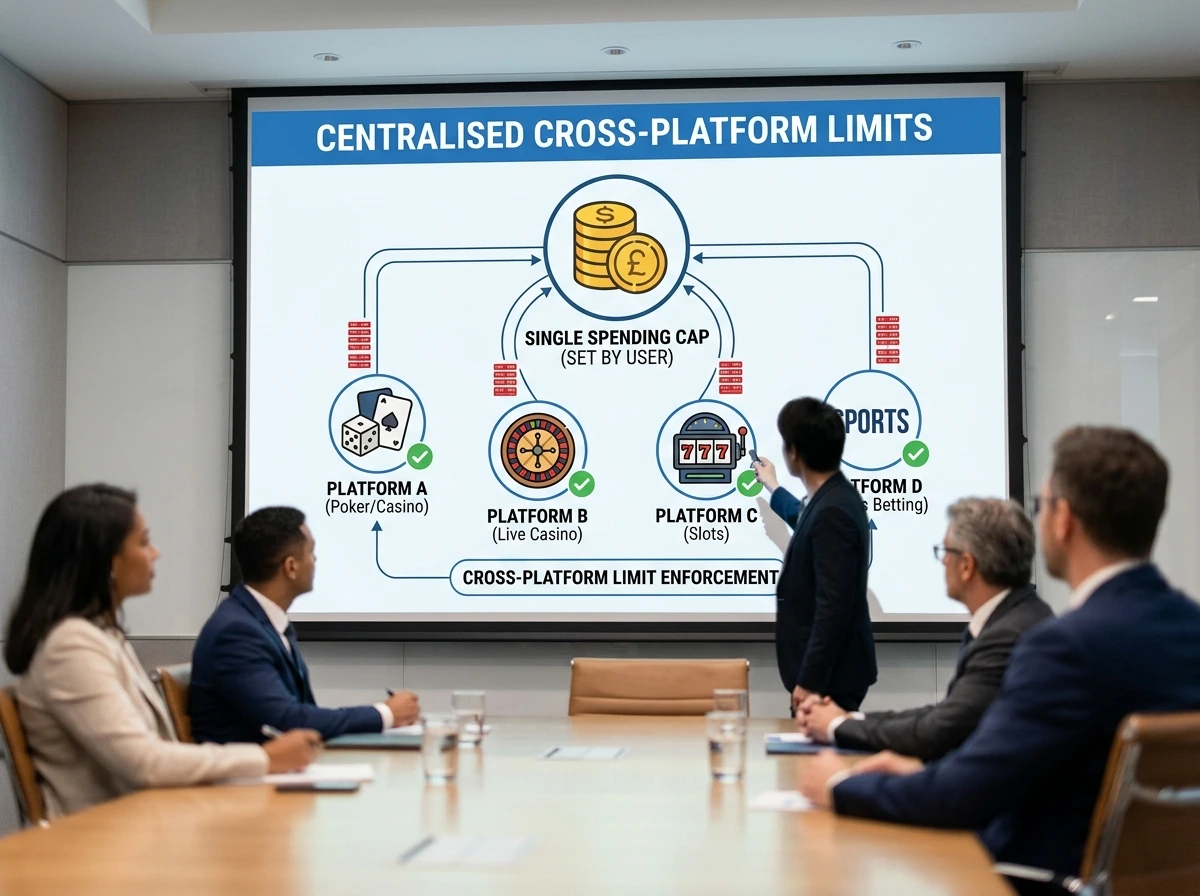 Centralised cross-platform deposit limit system tracking spending across operators