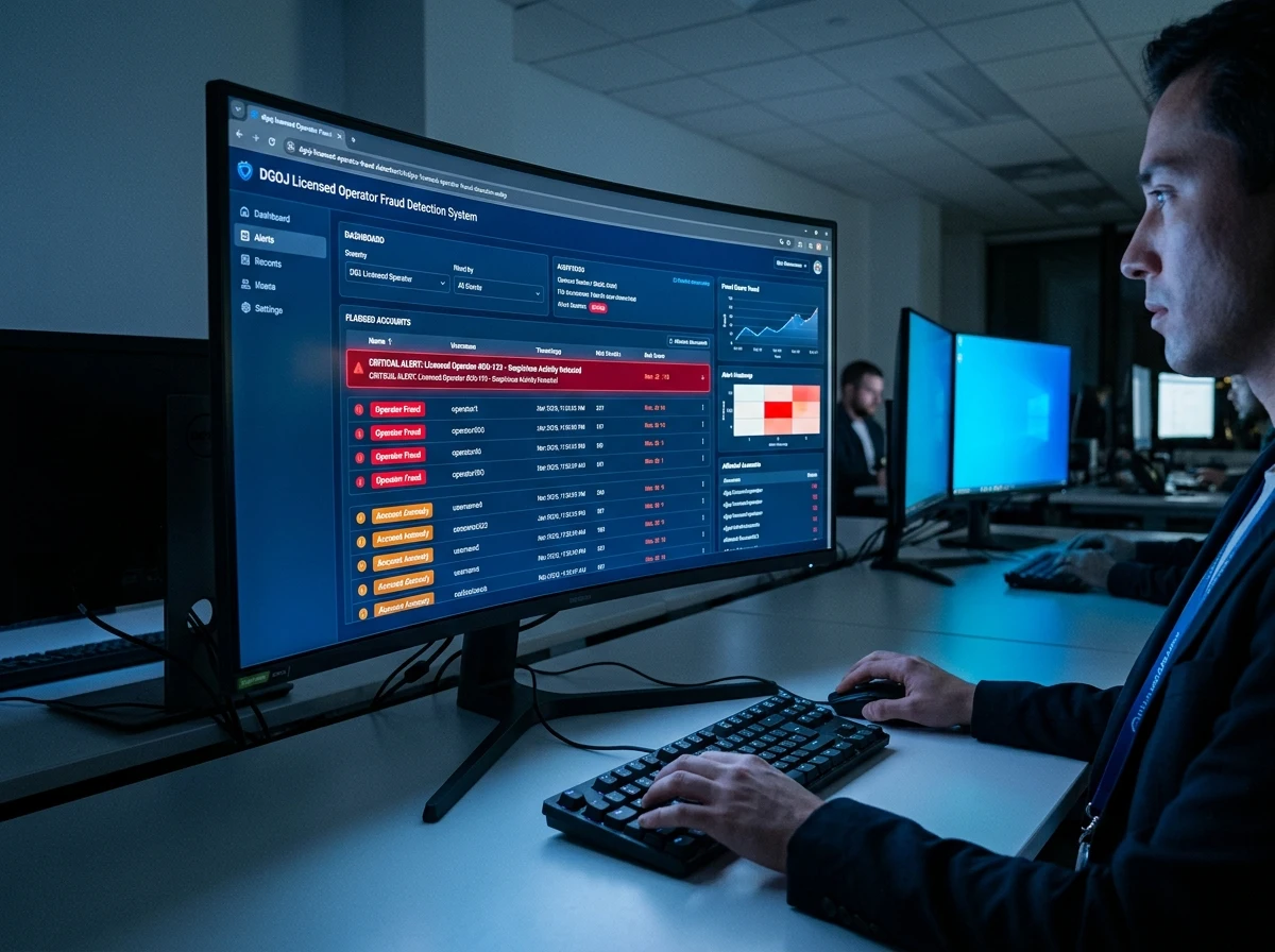 DGOJ licensed operator fraud detection and account verification system