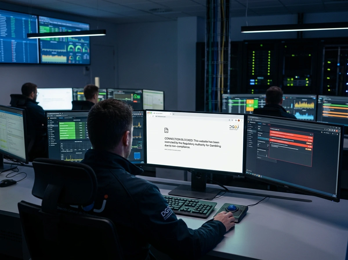 DGOJ domain blocking mechanism against unlicensed gambling portals through ISP infrastructure