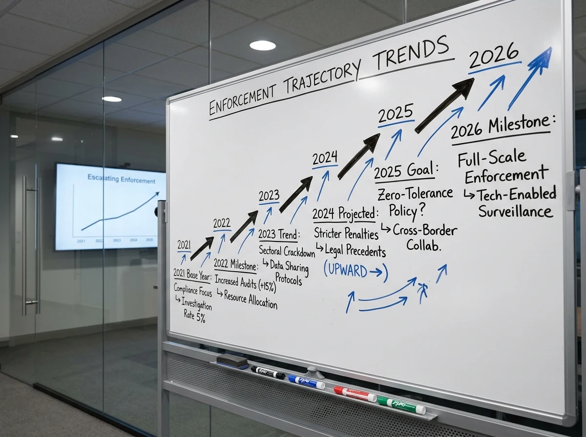 DGOJ enforcement trajectory showing upward trend in sanctions and regulatory capacity