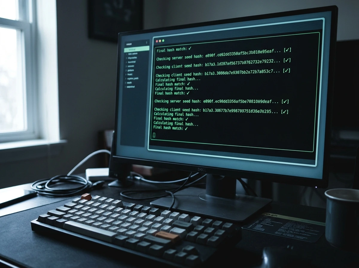 Provably fair cryptographic hash verification system for crash game outcomes