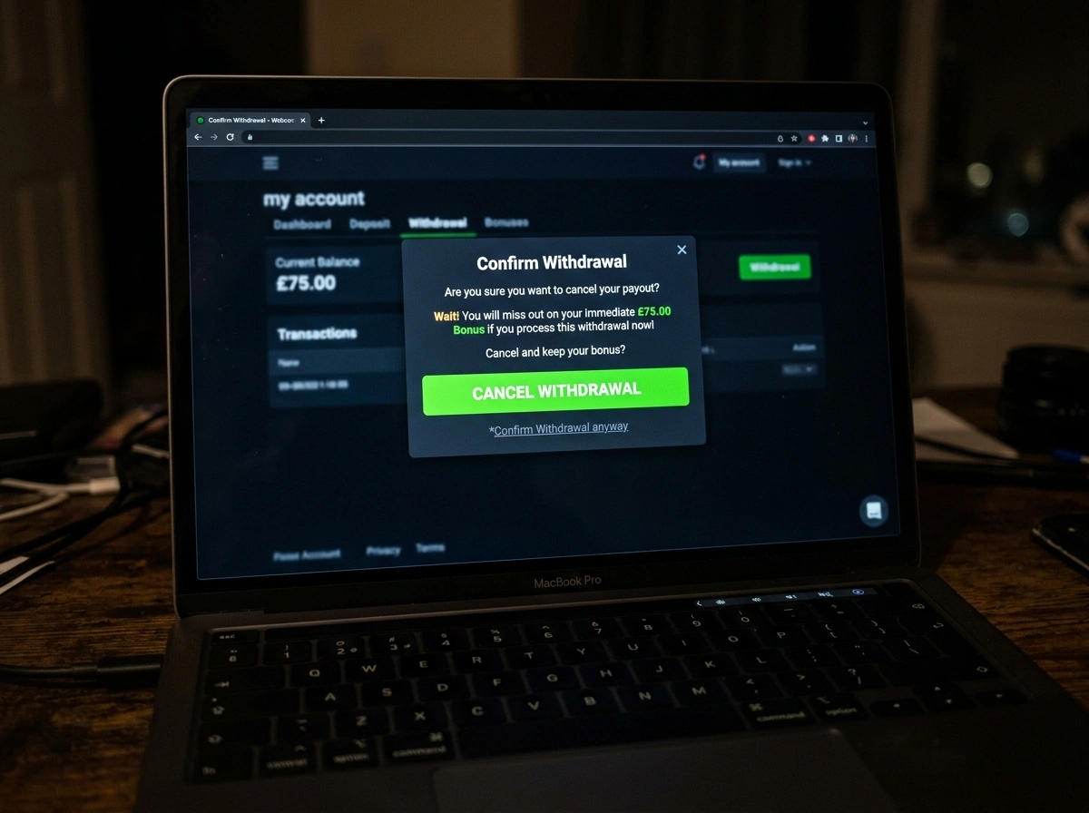 Reverse withdrawal window used as player retention mechanism at offshore casino