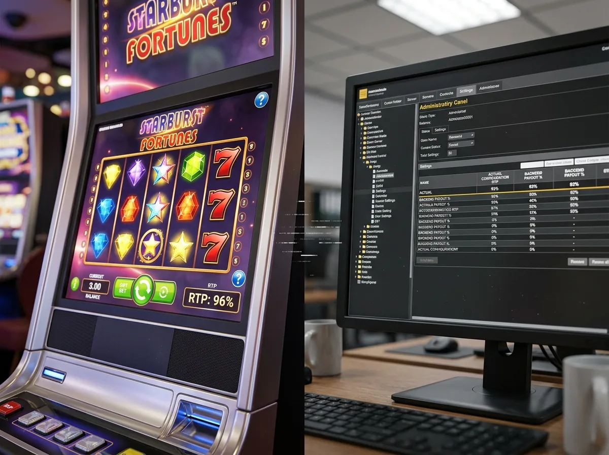 Gap between displayed RTP percentage and actual configured return at offshore casino
