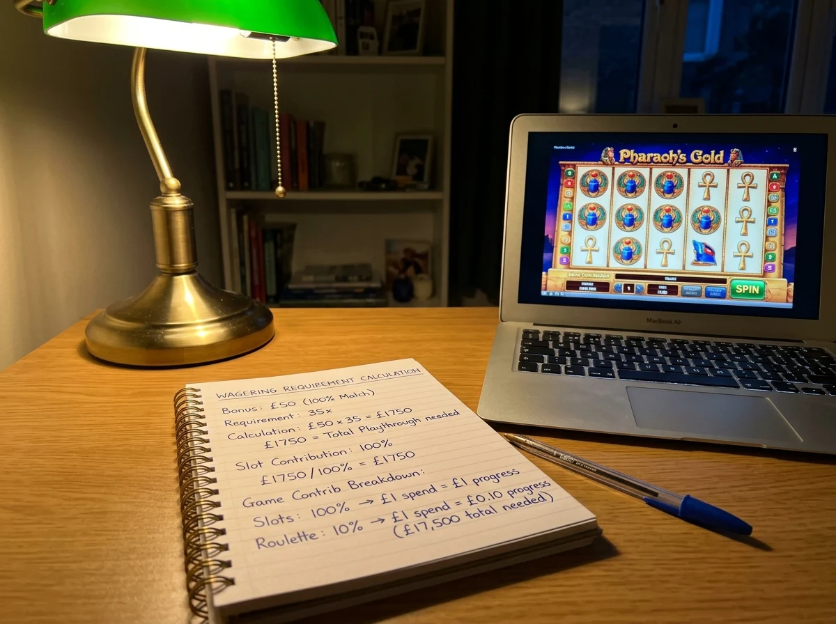 Wagering requirement expected value calculation for no-deposit casino bonus