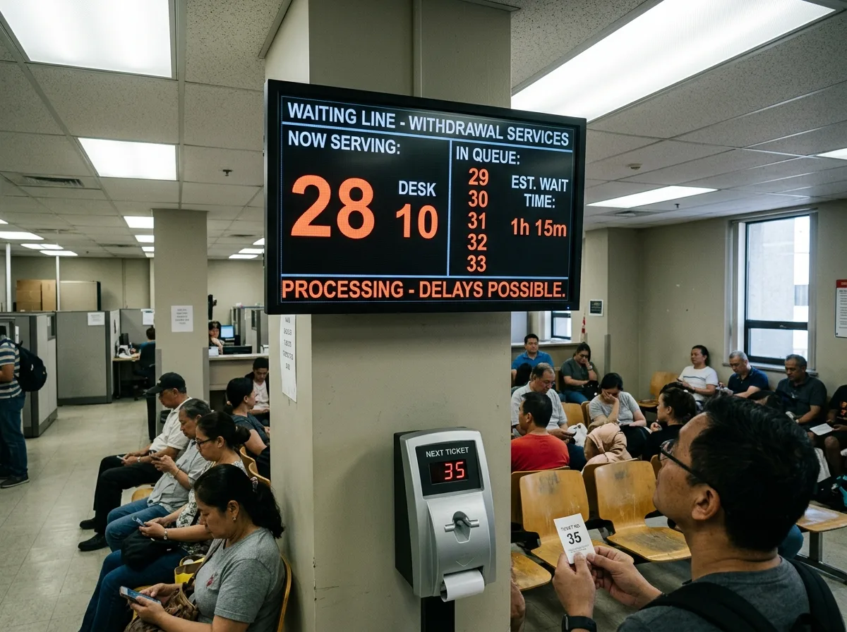 Offshore casino withdrawal processing queue showing manual review delays